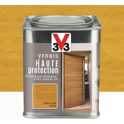 Vernis bois V33 Haute Protection Chêne clair satin 0,25 L (1/2)