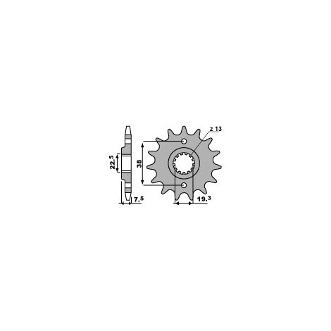 Pignone anteriore PBR JTF1401 14 Suzuki Ltr 450 Ltz 400 Rmx 450 in acciaio