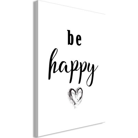 Tableau Imprimé "Be Happy" 80 x 120 cm (1/2)