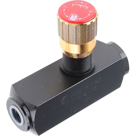 Vanne de régulation du débit hydraulique RS PRO, G 3/8 ( Prix pour 1 ) (1/2)