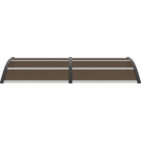 INLIFE Auvent de porte Noir 200 x 100 cm PC (1/5)