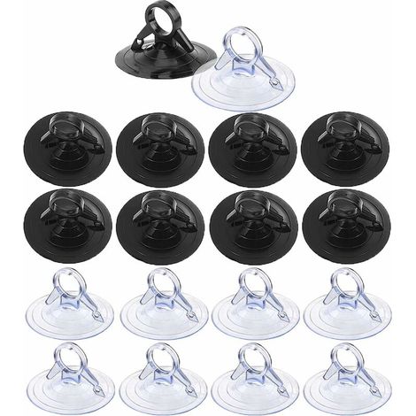 Saugnapf 45 mm, 60 transparente Saugnäpfe, Auto-Saugnapf ohne Haken, kleiner transparenter Saugnapf für Auto-Sonnenblende, Küche, Badezimmer, Wandspiegel