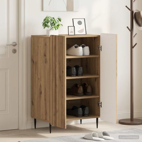 vidaXL Shoe Cabinet ZWOLLE 59.5 x 39.5 x 91.5 cm Engineered Wood (1/5)