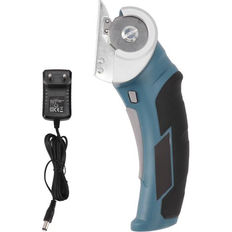 Ciseaux électriques sans fil, lame en acier puissante, mini cutter pour tissu, tapis, carton, 100‑240V prise UE (1/5)