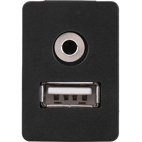 Port USB 3.5mm AUX Jack Encastrable pour Voiture Bateau - Panneau de Montage avec Câble de Rallonge, Connectique Tableau de Bord (1/5)