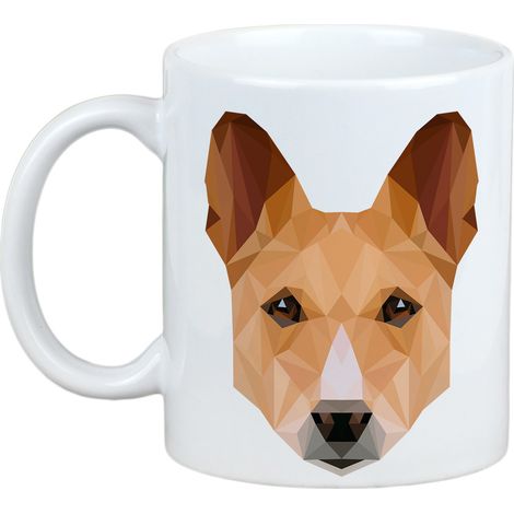 Basenji, Basenji, Kongohund – Tasse mit Foto und der Aufschrift „Geometrischer Hund – Kunsthund“ (1/5)