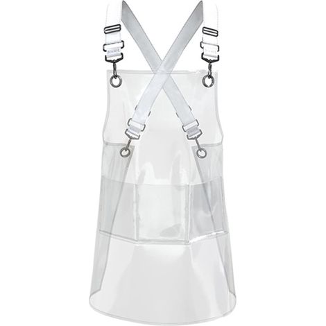 Tablier De Travail Transparent - En TPU - 60 Cm De Long - Pour Cuisine Coiffure Barbecue Restaurant - 1 Pièce (1/5)