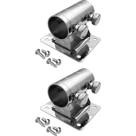 Lot de 2 supports de parasol de pêche, support de balcon, support de parapluie réglable, pince de parasol murale, support de boîte de parapluie de pêche (1/5)