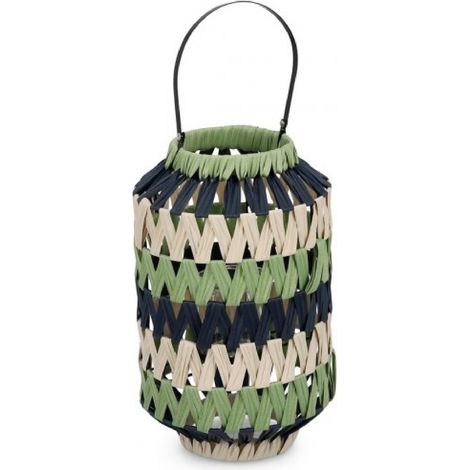 Lanterne jala cil con porta candela da esterna -Ø25x70h / ocra mattone (1/4)