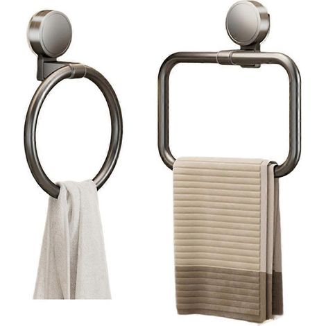 Porte-serviettes mural à ventouse sans perçage pour salle de bain et cuisine. (1/5)