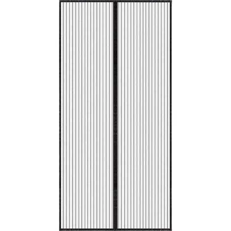 Moustiquaire Noire 120x220cm Maille Ultra Fine Moustiquaire Porte-Fenêtre Aimantée (1/4)