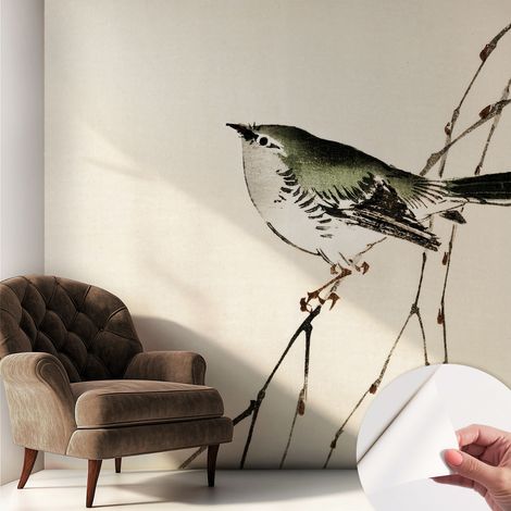 Papier peint autocollant décoratif à motifs pour salon chambre et bureau Tapete adhésif pour décoration L'oiseau harmonieux 250x250 cm (1/5)