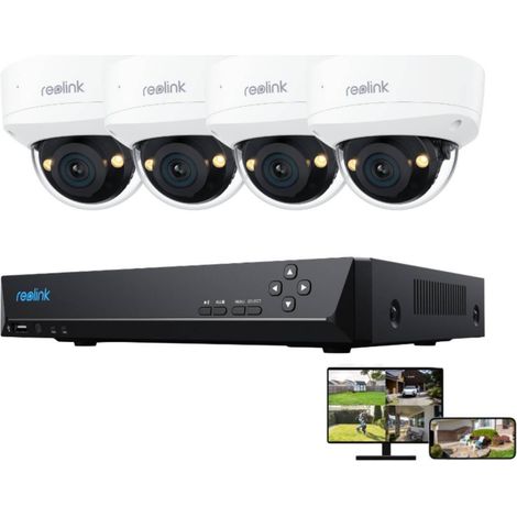 Reolink 6K 12MP IK10 PoE Überwachungskamera Set Outdoor, 4X 12MP IK10 PoE Überwachungskamera+8CH NVR mit 2TB HDD, 145° Blickwinkel, Smart-Erkennung, Farbnachtsicht, 24/7 Schutz (1/5)