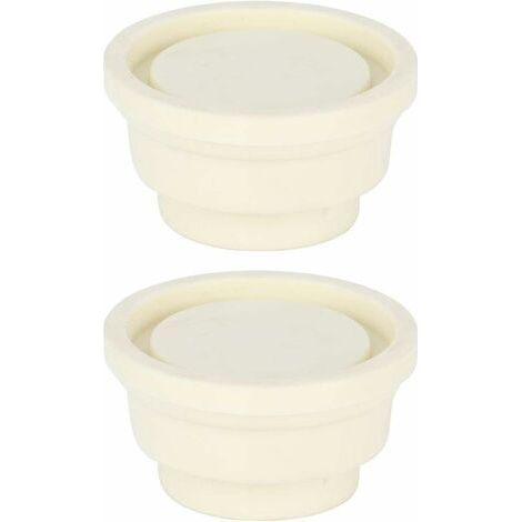 Tampon D'échelle De Piscine 2 Pièces Embouts D'échelle pour Piscine Creusée Ensemble De Pare-Chocs en Caoutchouc Blanc pour Échelles De Piscine, Pièces De Rechange Universelles (1/5)