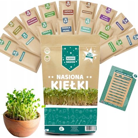 Juego de 51 semillas para germinar - 17 tipos