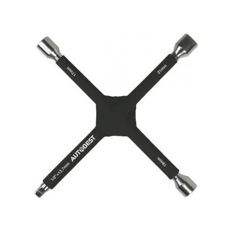 Llave cruz Autobest 355 mm negra cromo