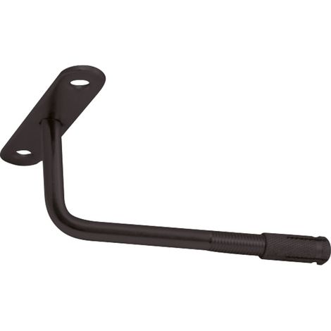 Soporte Pasamano Fijo Negro Mod. Claudio  - CLAUDIO - Soporte fijo para  pasamanos con taco metálico