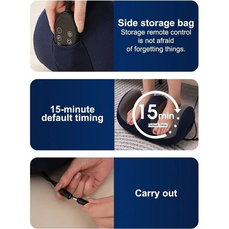 FLITI Foot and Leg Massager, 3 Intensity Levels, Pain Relief and Improved Blood Circulation, 15-Minute Timer, 12V 24W, 37x21x21 cm (1/5)