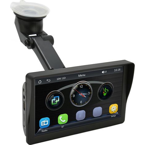Autoradio MP5 multifonction avec écran tactile 7 pouces, caméra de recul LED et pare-soleil intégré. (1/5)