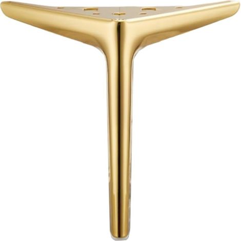 Möbel Beine Metall Dreieck Füße Ersatz für Kabinett Kommode Sofa Stuhl Werkbank,Pack von 4(Golden,18cm)