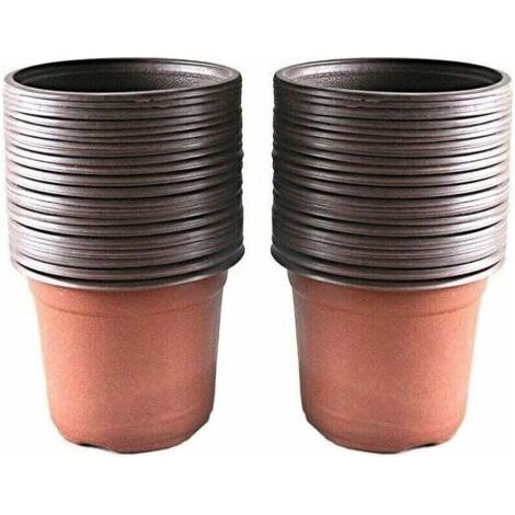 Lot de 100 Pots en Plastique pour semis et Plant, 10 cm (1/5)