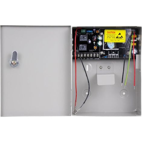 Bloc d'alimentation de contrôle d'accès DC12V 5A Sortie AC90V-260V Entrée Source Batterie de Secours avec clés pour système d'entrée d'accès de Porte (1/5)