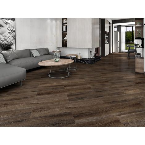 Revêtement sol SPC PVC à clic 5mm couche supérieure 0,5mm chauffage sol superficie 2554m²-Mi.