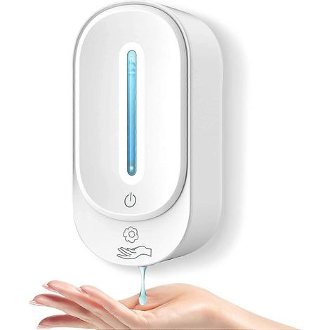 Distributeur de savon automatique, distributeur de savon mural sans contact de 350 ml avec capteur infrarouge, distributeur de savon liquide pour cuisine et salle de bain (1/4)