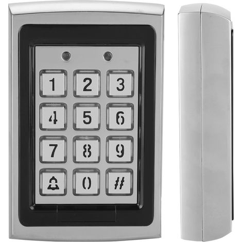 Clavier de contrôle d'accès RFID 125 kHz en métal avec rétroéclairage (1/5)