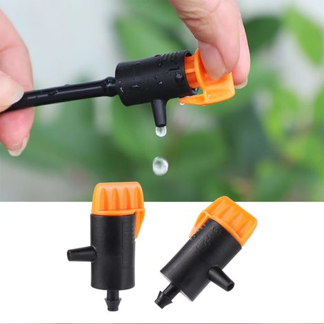 Lot de 10 goutteurs à micro-goutte (0 à 60 L) avec compensation de pression et régulateur d'arrosage automatique pour jardin. (1/5)