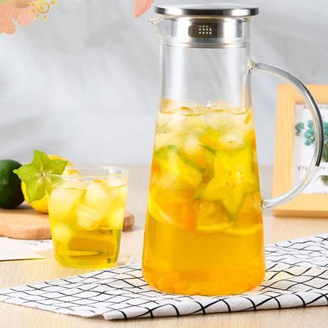 Glaskessel – Borosilikatglas – 2,5 l Fassungsvermögen – Für Säfte und Aufgüsse – Maße: 11,5 x 11,5 x 24,5 cm – 1 Stück (1/5)