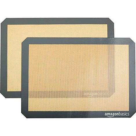 Basics Rectangulaire, tapis de cuisson en silicone, 2 pièces, Beige/Gris, 29.5cm x 42.0cm Produit pratique pour la maison et l'usage (1/4)