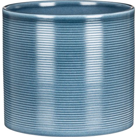 Scheurich pot de fleurs en céramique. couleur : Blue Jeans. 19 cm de diamètre. 17 cm de hauteur. 4 l vol.