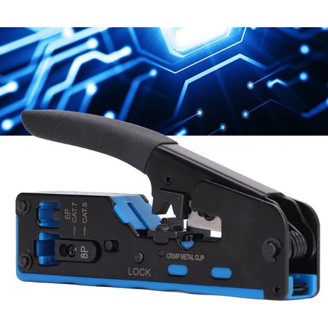 Le kit d'outils de sertissage réseau RJ45 convient au sertissage des connecteurs RJ45 8P et 6P et comprend des fonctions de coupe et de dénudage de fils pour le sertissage des connecteurs RJ45 travers (1/5)