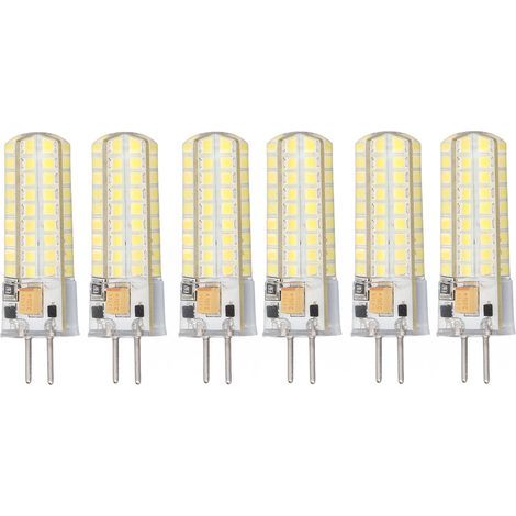 GY6.35 7W AC/DC 12V 700lm 72 LED LED Bulb, 360-Degree Corn Cob Light for Pendant Lamps, White Ceiling Light (6000K-6500K), 6 Pieces (1/5)