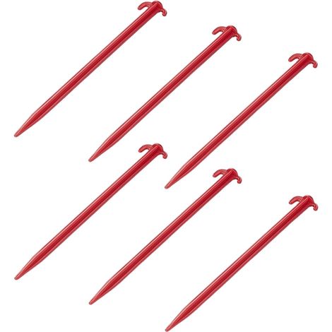 Tent peg 30cm plastic 6 pieces in polybag (1/5)