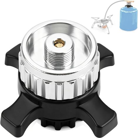 Adaptateur de Cartouche de gaz Compatible avec Easy-Click/CV, Adaptateur de Fermeture à baïonnette vers raccord fileté 7/16", Adaptateur de Cartouche de gaz pour réchaud (1/5)