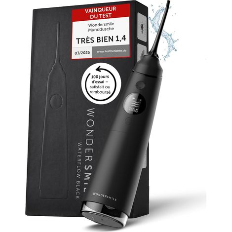 Hydropulseur PRO - Lauréat 2025 - testé TÜV SÜD - essai 100 jours sans risque - technologie SmoothFlow pour dents & gencives - 5 modes - batterie 30 jours (1/5)
