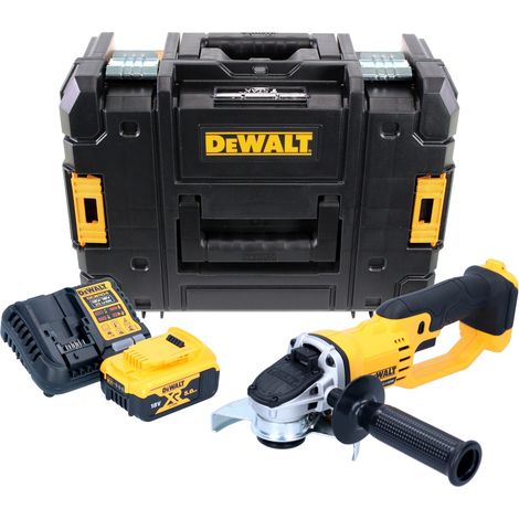 Amoladora angular sin cable DeWalt DCG 412 P1T 18 V 125 mm + 1x batería recargable 5,0 Ah + cargador + TSTAK