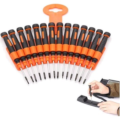 Set 14 Cacciaviti precisione fissi taglio croce trox punta magnetica SDY-94173 (1/5)