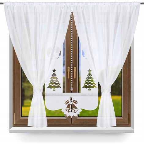Moderner R2-Vorhang, Weihnachtsset, glamouröses dekoratives Weihnachtsbaum-Paneel 400x145