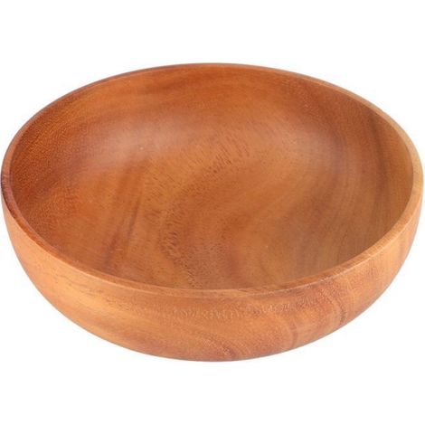 Bol en Bois pour Riz et Salade, Récipient Alimentaire 15.5x4.5cm, Ustensile de Cuisine (1/5)