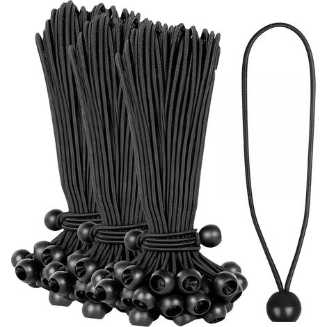 50 Pièces Noir Tendeur Elastique 20 cm Tendeur Cable (1/5)