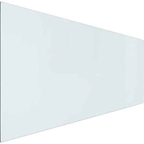 Fireplace Glass Plate Transparent 120 x 50 cm Glass vidaXL