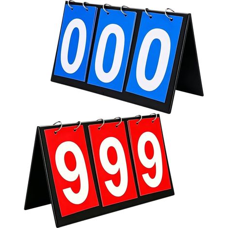 Tabellone segnapunti sportivo in 2 pezzi, portatile, con display a 3 cifre per competizioni di basket, calcio e baseball. (1/5)