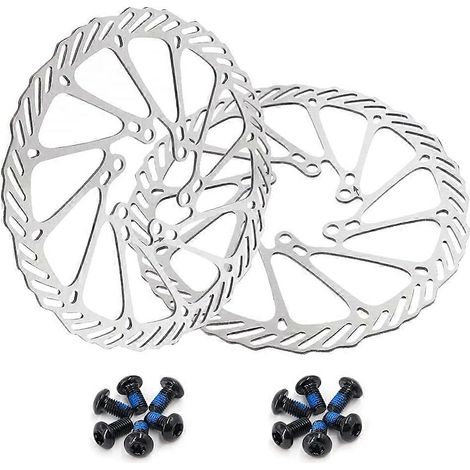 Freins à disque de vélo 180 mm, paquet de 2, disques en acier inoxydable avec 12 vis, adaptés à la plupart des vélos, vélos de route, VTT, BMX, VTT (180 mm). (1/5)