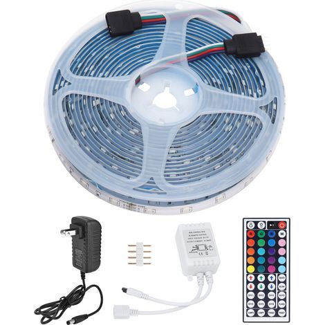 Guirlande lumineuse LED 300 LED multicolore étanche RGB, bande lumineuse dimmable pour décoration, adaptateur US 100-240V