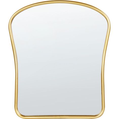 Specchio decorativo da parete in stile glamour da appendere 45 x 52 cm Oro Noth