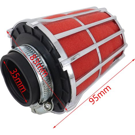 Filtre à air 35 mm pour carburateur, quad rouge, moto tout-terrain (modifié) (1/4)