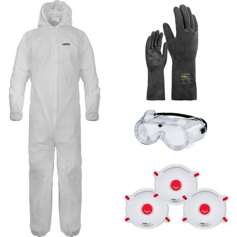 Kit de Protection Jardin Phytosanitaire EPI Combinaison Taille XL, Lunettes et Gants de Protection Agriculture VITO (1/5)